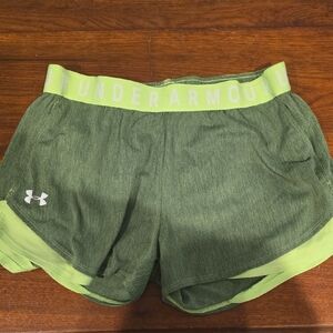 Under Armour Women's Olive Green Athletic Shorts